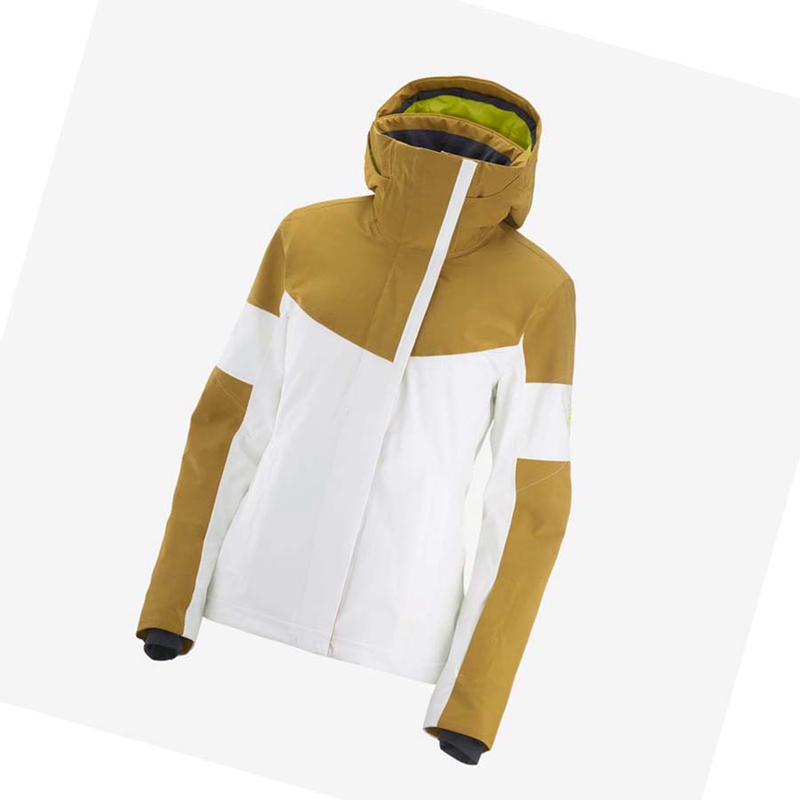 Salomon SPEED INSULATED Jacke Damen Weiß | HXGSNIC-48