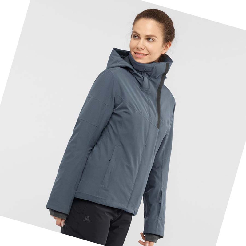 Salomon SPEED Skijacken Damen Silber | MJISUBQ-41