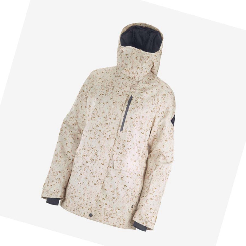 Salomon STANCE CARGO Skijacken Damen Beige | BKXHIEP-31