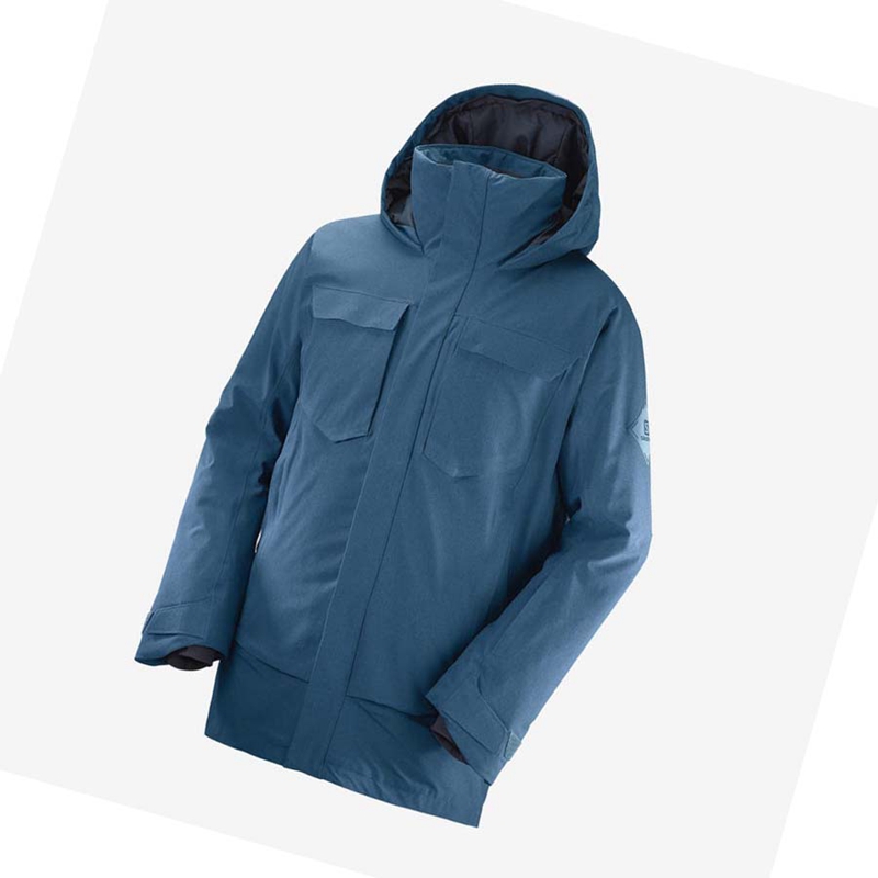 Salomon STANCE CARGO Skijacken Herren Blau | IRUAWOM-08