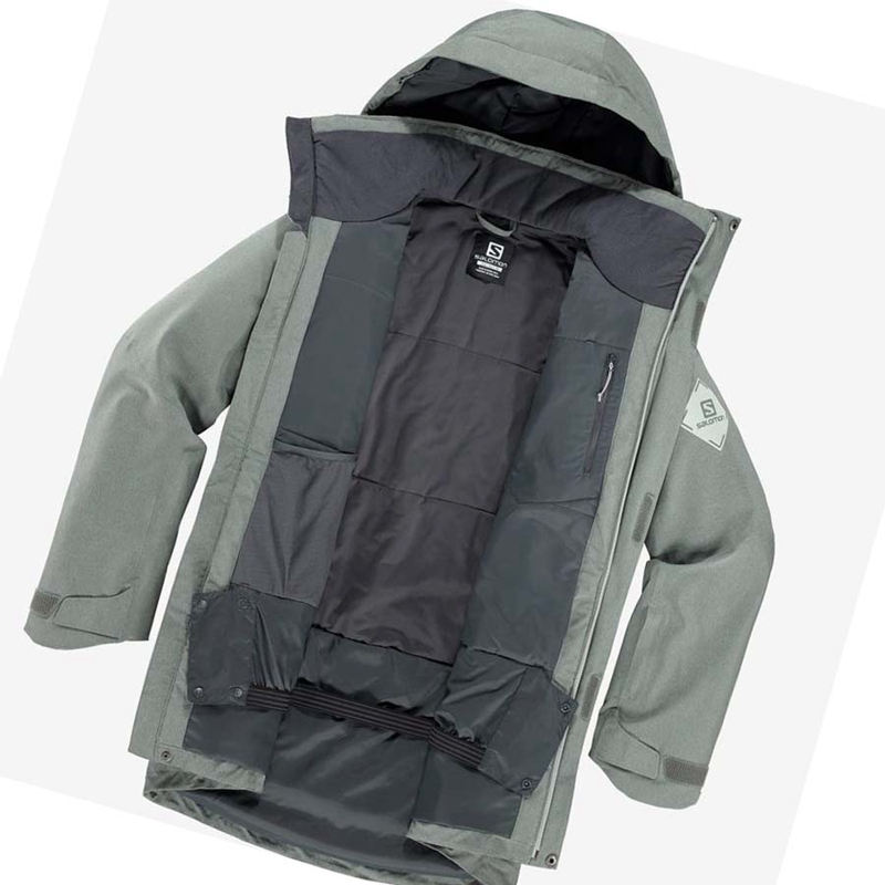 Salomon STANCE CARGO Skijacken Herren Olivgrün | JITOWMY-73