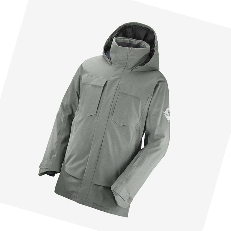 Salomon STANCE CARGO Skijacken Herren Olivgrün | JITOWMY-73