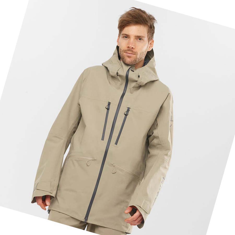 Salomon S/LAB QST GORE-TEX PRO 3L Skijacken Herren Braun | VROSFNJ-06