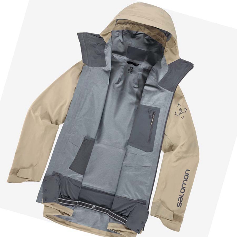 Salomon S/LAB QST GORE-TEX PRO 3L Skijacken Herren Braun | VROSFNJ-06