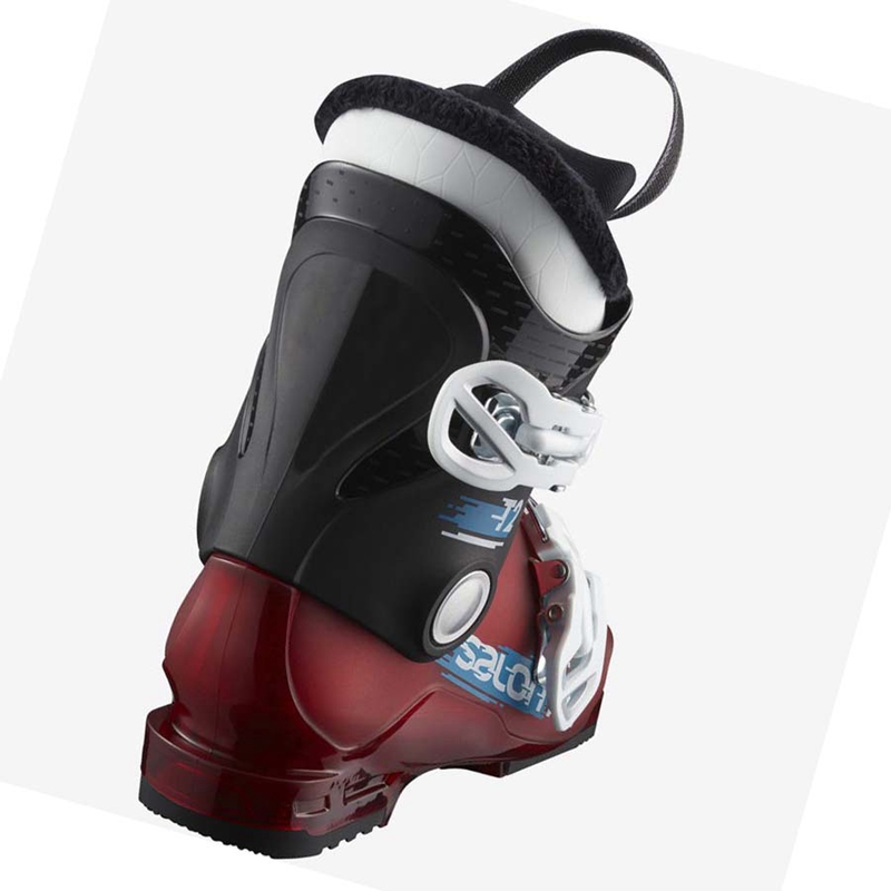 Salomon T2 RT Skistiefel Kinder Schwarz Rot Weiß | UIYEXKJ-58