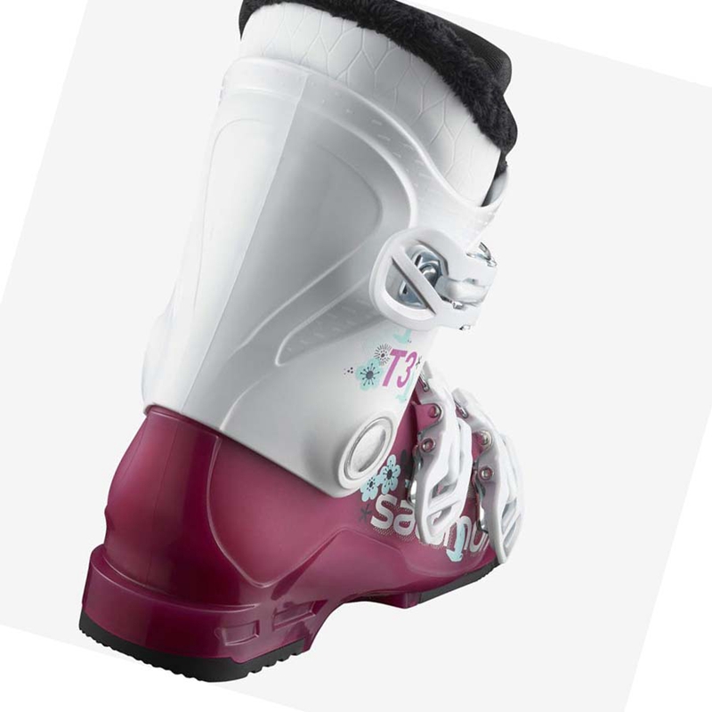 Salomon T3 RT GIRLY Skistiefel Kinder Lila Weiß | WVOTFUI-57