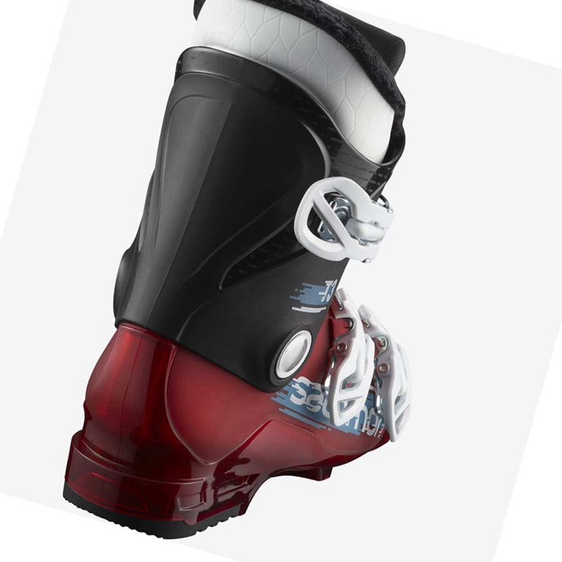 Salomon T3 RT Skistiefel Kinder Schwarz Rot Weiß | TPJGSVL-78