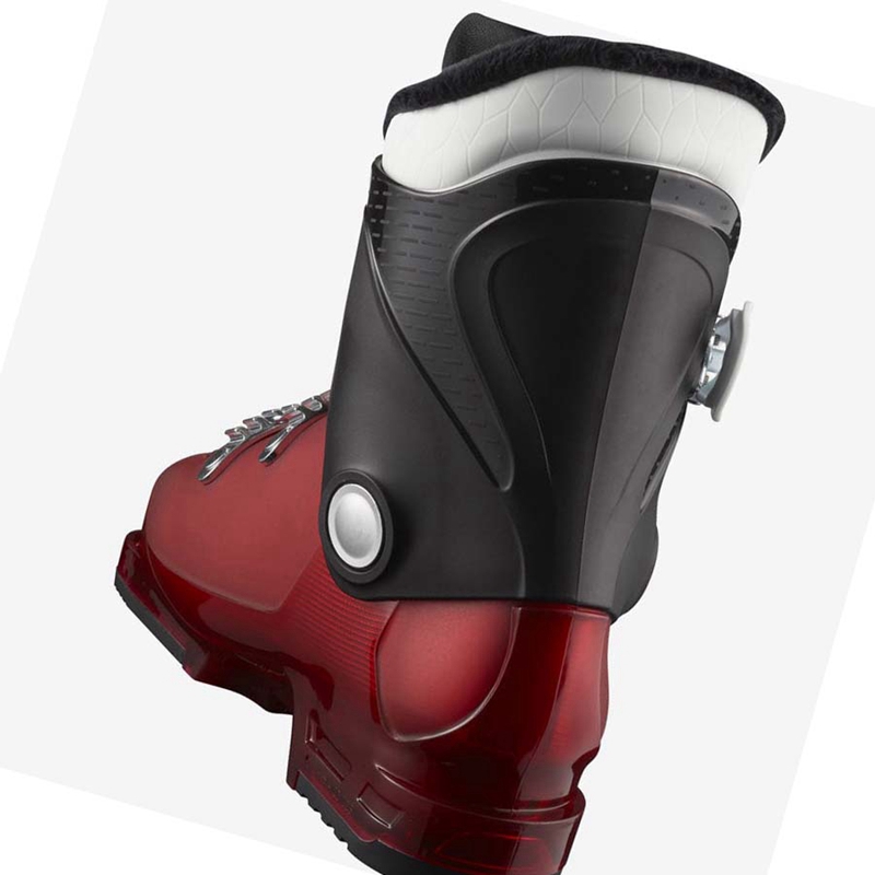 Salomon T3 RT Skistiefel Kinder Schwarz Rot Weiß | TPJGSVL-78