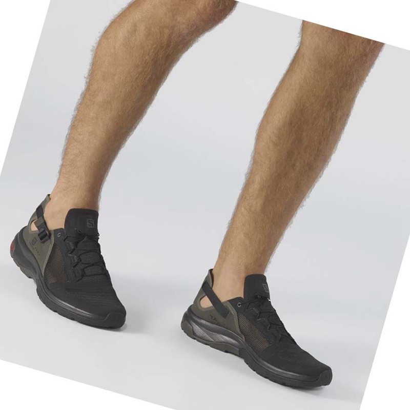 Salomon TECH AMPHIB 4 Wasserschuhe Herren Schwarz Grau | UYDEGFX-16
