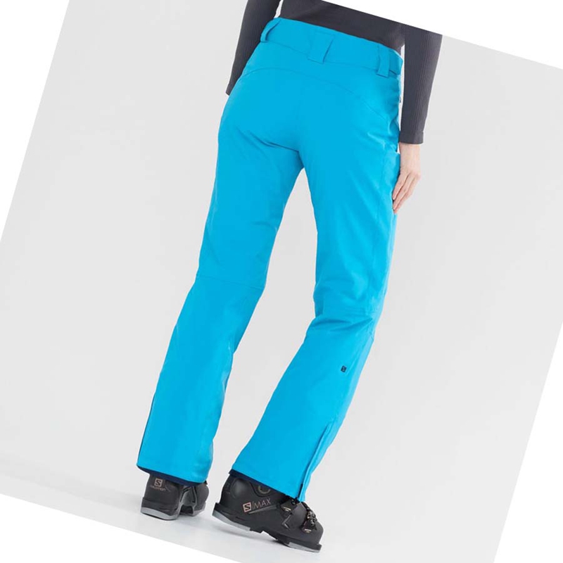 Salomon THE BRILLIANT Ski Hosen Damen Blau | QAVRUWS-30