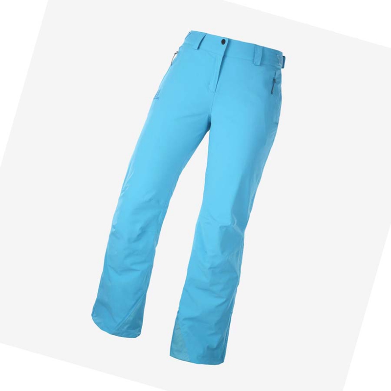 Salomon THE BRILLIANT Ski Hosen Damen Blau | QAVRUWS-30