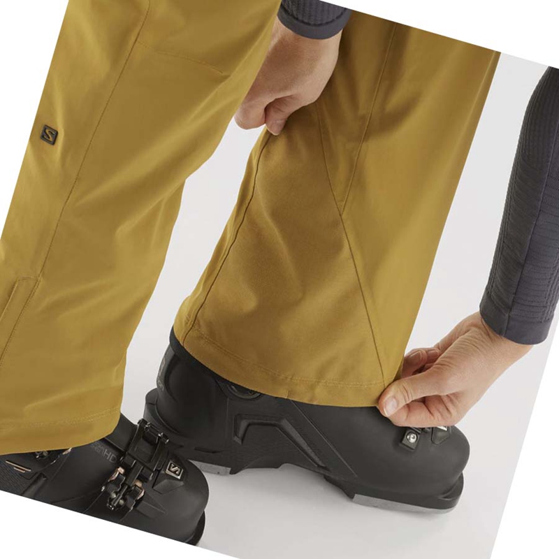 Salomon THE BRILLIANT Ski Hosen Damen Braun | ITKPYVE-41