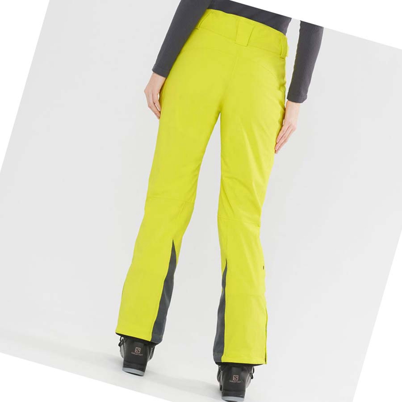 Salomon THE BRILLIANT Ski Hosen Damen Grün | DWFVTMQ-19