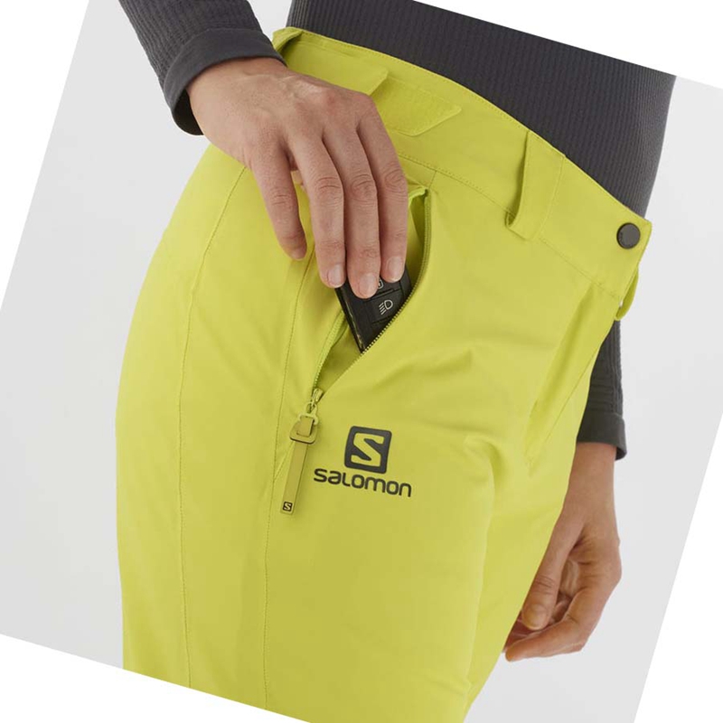 Salomon THE BRILLIANT Ski Hosen Damen Grün | DWFVTMQ-19