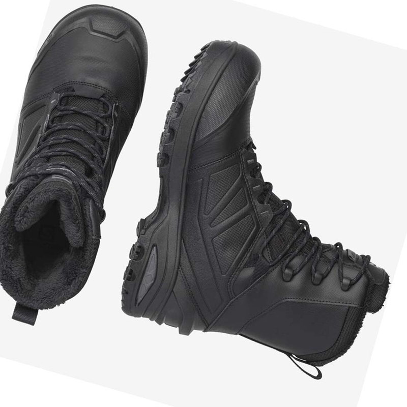 Salomon TOUNDRA FORCES CLIMASALOMON™ WATERPROOF Stiefel Damen Schwarz | QKOEBTH-17