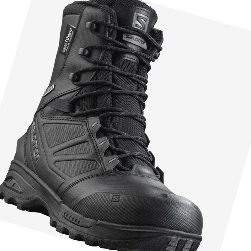Salomon TOUNDRA FORCES CLIMASALOMON™ WATERPROOF Stiefel Damen Schwarz | QKOEBTH-17
