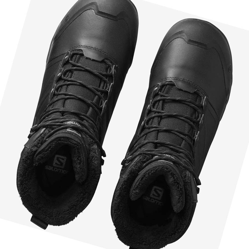 Salomon TOUNDRA PRO CLIMASALOMON™ WATERPROOF Winterstiefel Herren Schwarz | OYQACPG-12