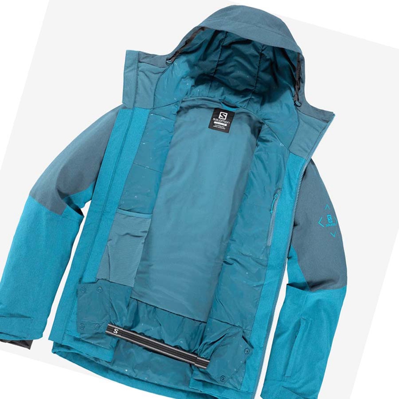 Salomon UNTRACKED Skijacken Herren Blau | CXFZYNU-42