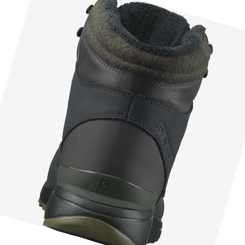 Salomon UTILITY WINTER CLIMASALOMON™ WATERPROOF Winterstiefel Herren Schwarz Grün | YKGVPQJ-84