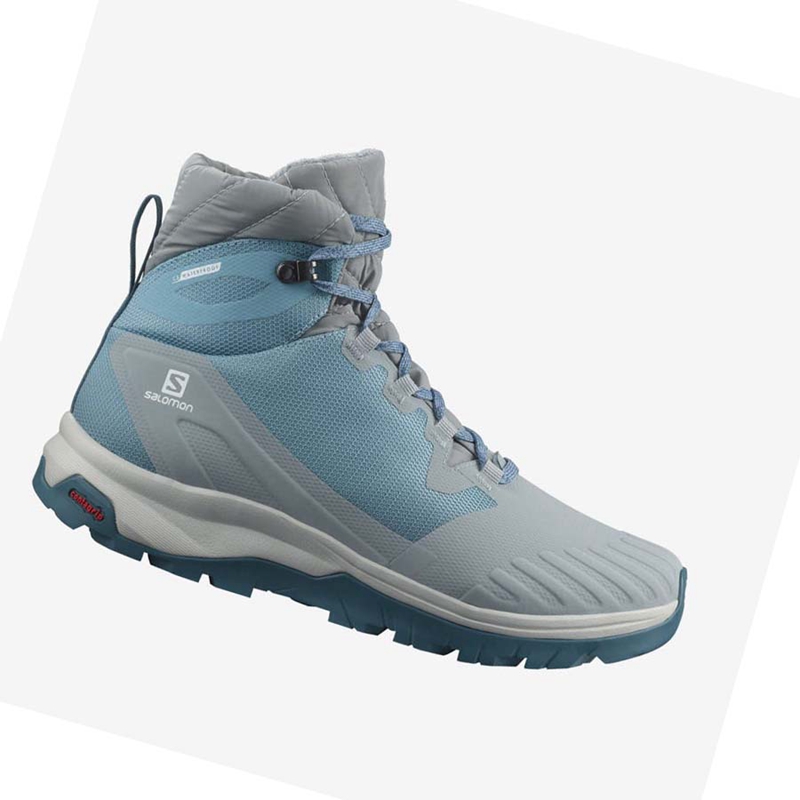 Salomon VAYA BLAZE THINSULATE™ CLIMASALOMON™ WATERPROOF Winterstiefel Damen Blau | JMCULWF-45