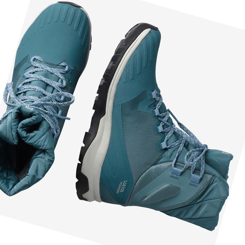 Salomon VAYA POWDER TS CSWP Winterstiefel Damen Blau | SRJFALC-12