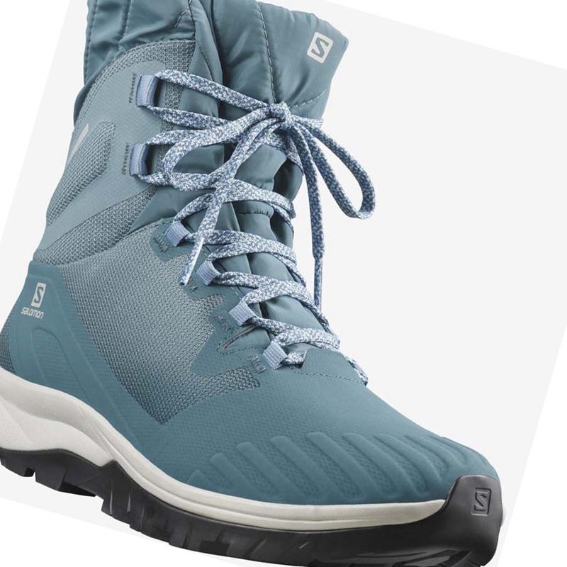 Salomon VAYA POWDER TS CSWP Winterstiefel Damen Blau | SRJFALC-12