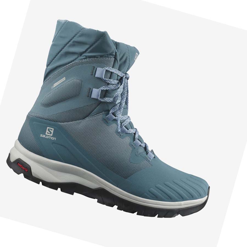Salomon VAYA POWDER TS CSWP Winterstiefel Damen Blau | SRJFALC-12