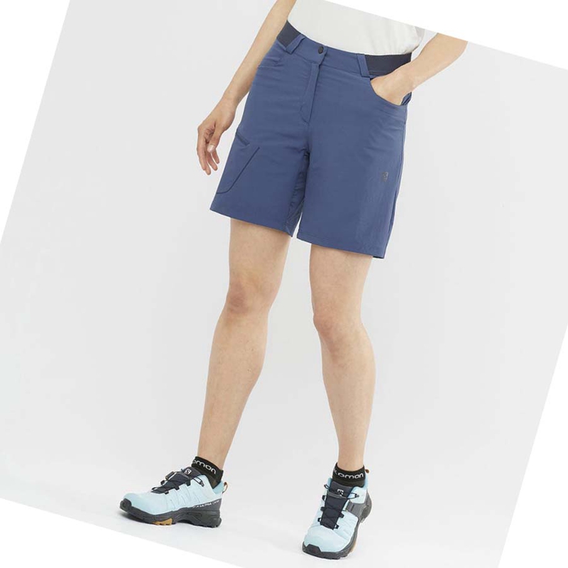 Salomon WAYFARER Kurze Hose Damen Navy | JSHZQWY-24