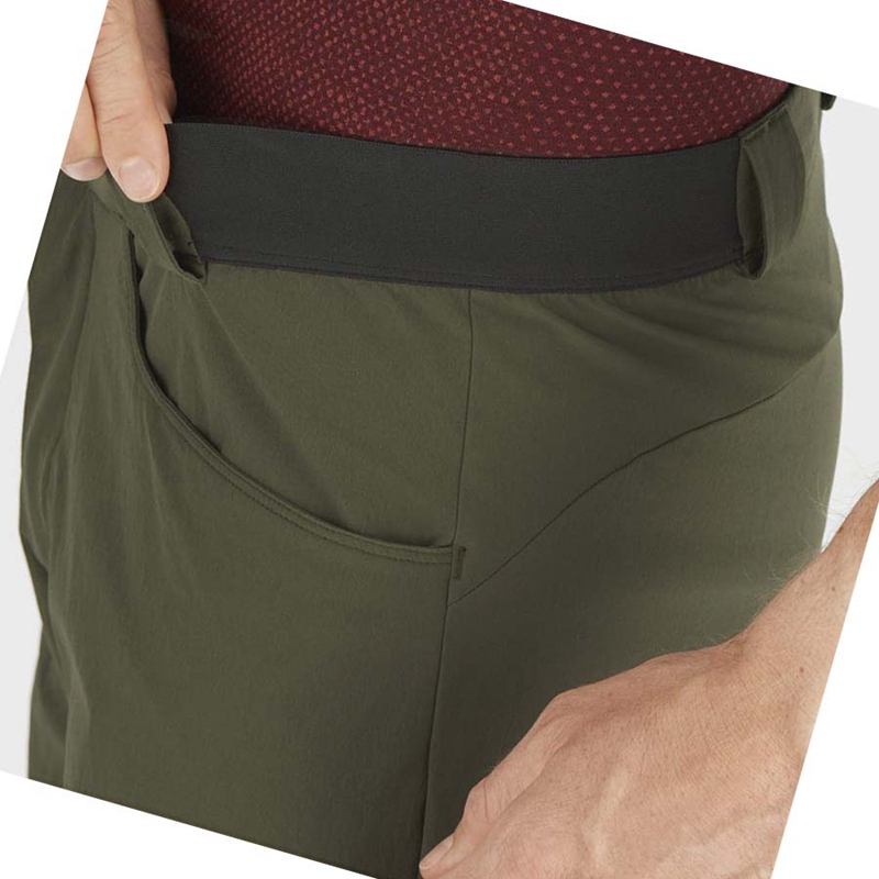 Salomon WAYFARER Kurze Hose Herren Olivgrün | JCAFPBE-34
