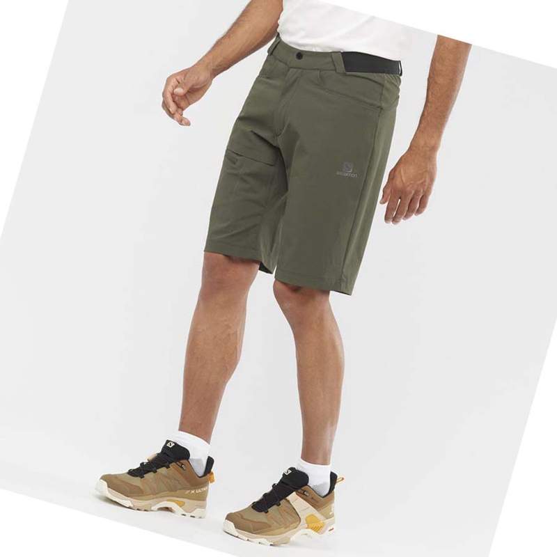 Salomon WAYFARER Kurze Hose Herren Olivgrün | JCAFPBE-34