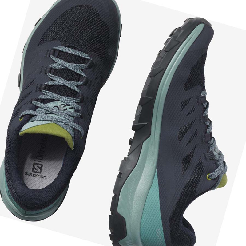Salomon WoOUTLINE GORE-TEX Wanderschuhe Damen Schwarz Grün | BXYGIWC-95
