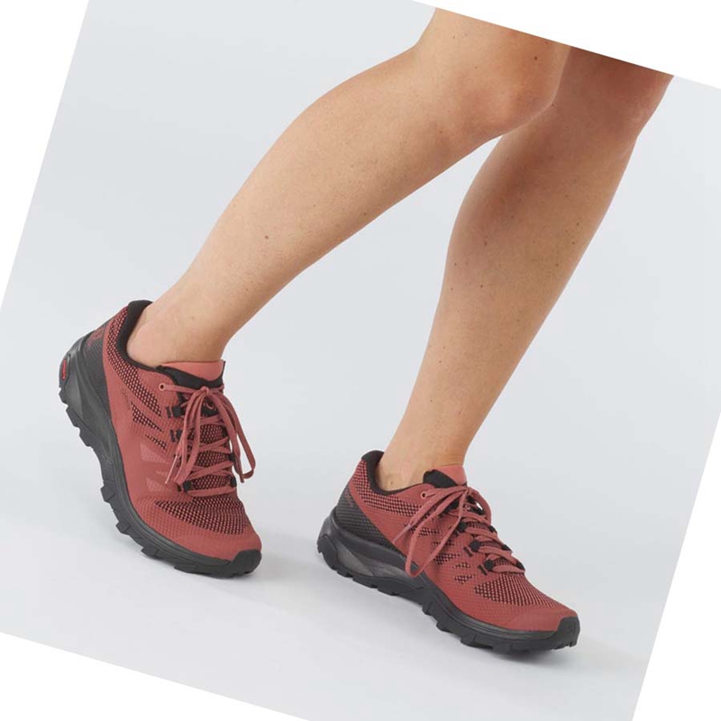 Salomon WoOUTLINE GORE-TEX Wanderschuhe Damen Rot | PCASGIT-10