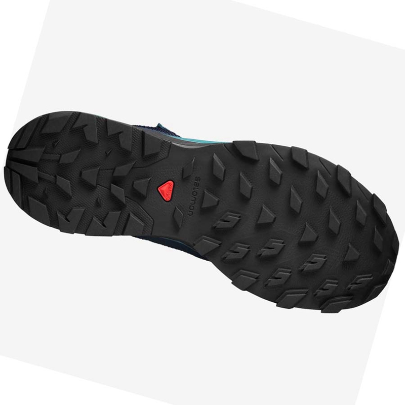 Salomon WoOUTLINE MID GORE-TEX Wanderschuhe Damen Schwarz Grün | RVEXCOB-15