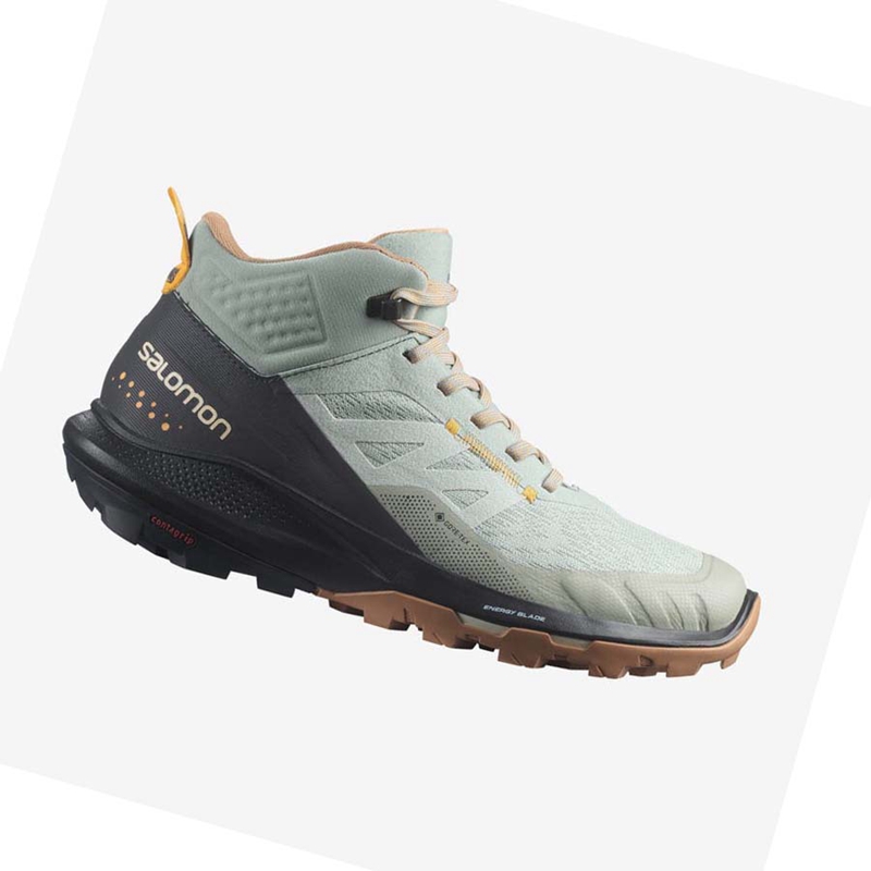 Salomon WoOUTPULSE MID GORE-TEX Wanderschuhe Damen Mintfarben | ICWNDPT-95