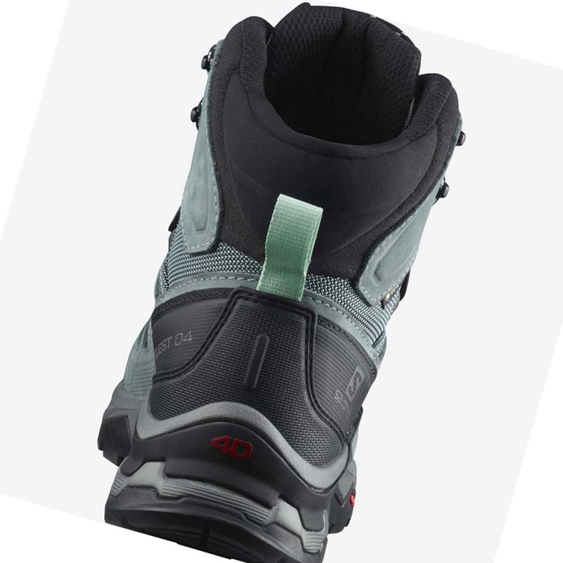 Salomon WoQUEST 4 GORE-TEX Wanderschuhe Damen Blau | QAXPJKG-32