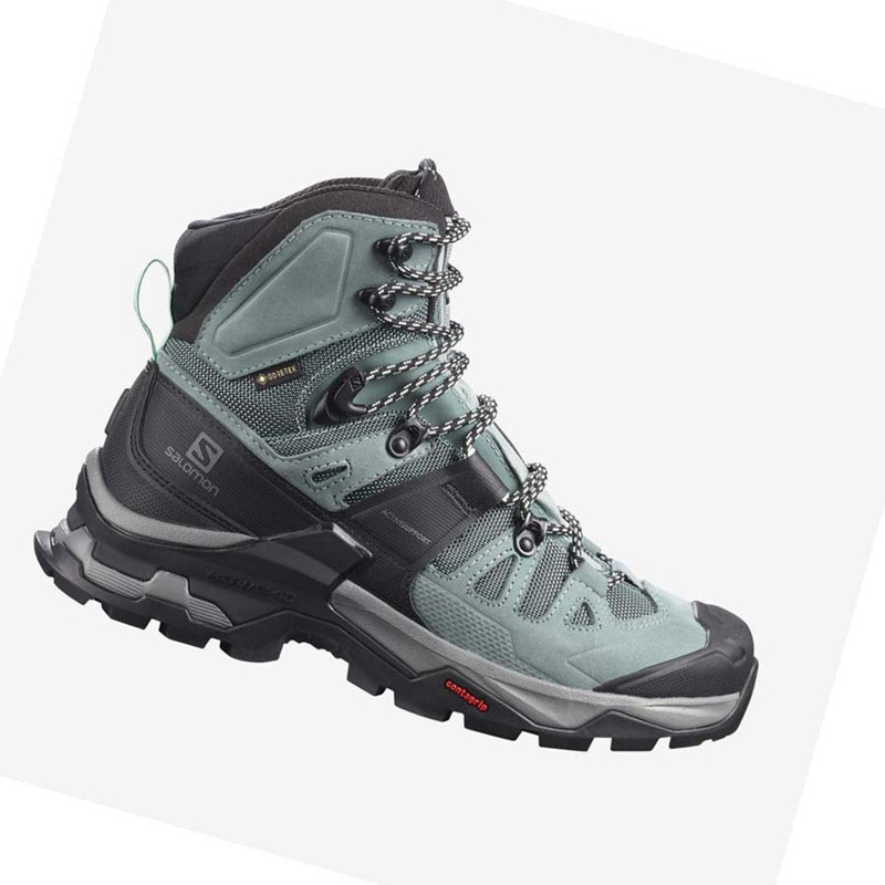 Salomon WoQUEST 4 GORE-TEX Wanderschuhe Damen Blau | QAXPJKG-32