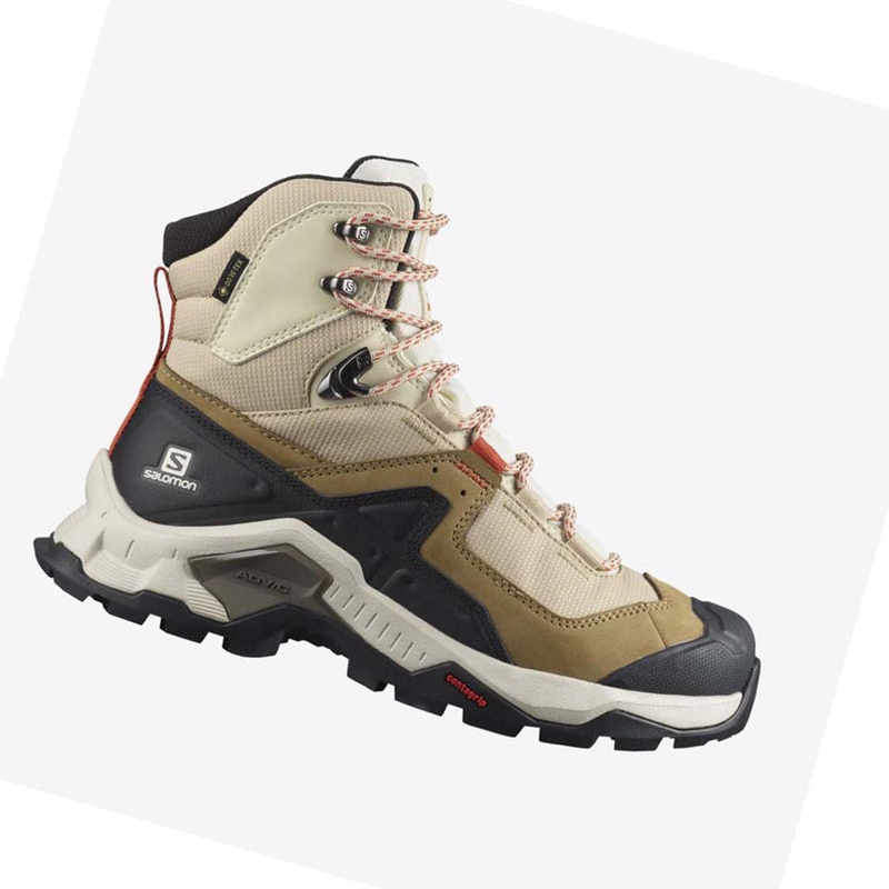 Salomon WoQUEST ELEMENT GORE-TEX Wanderschuhe Damen Braun | VIHJSYC-20
