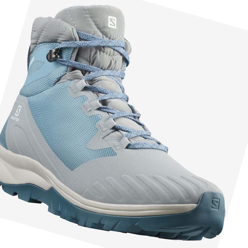 Salomon WoVAYA BLAZE THINSULATE™ CLIMASALOMON™ WATERPROOF Wanderschuhe Damen Blau | FBCSAIR-64