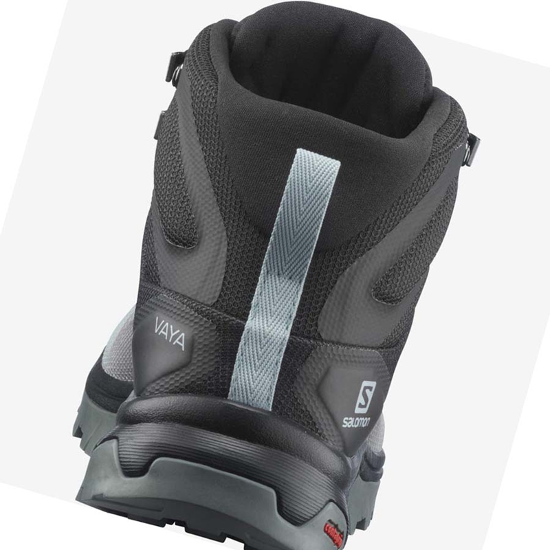 Salomon WoVAYA MID GORE-TEX Wanderschuhe Damen Schwarz Weiß | ORENSWY-27