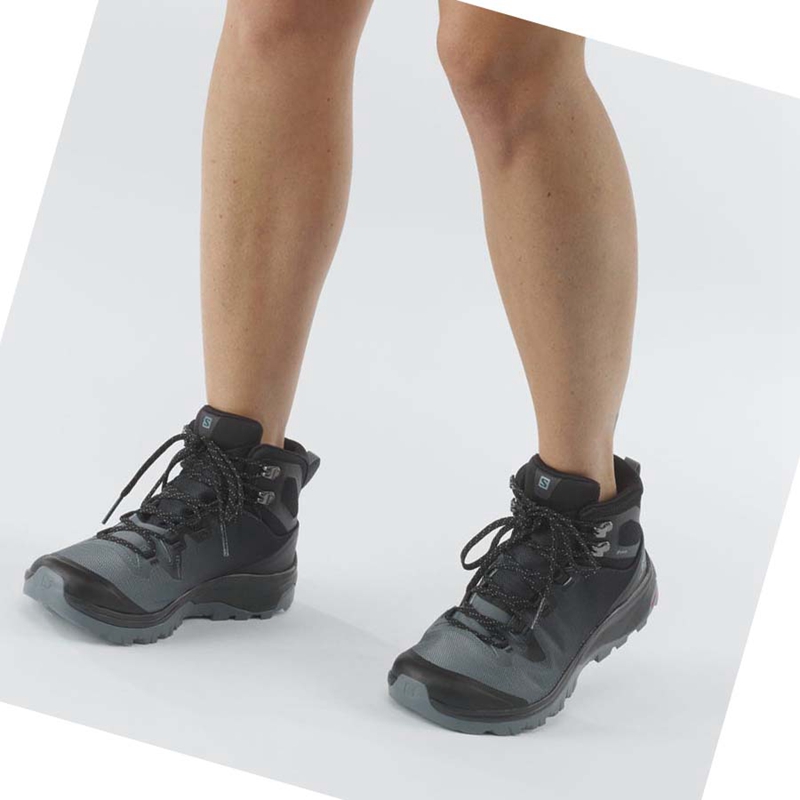Salomon WoVAYA MID GORE-TEX Wanderschuhe Damen Schwarz | YGUFBVC-92