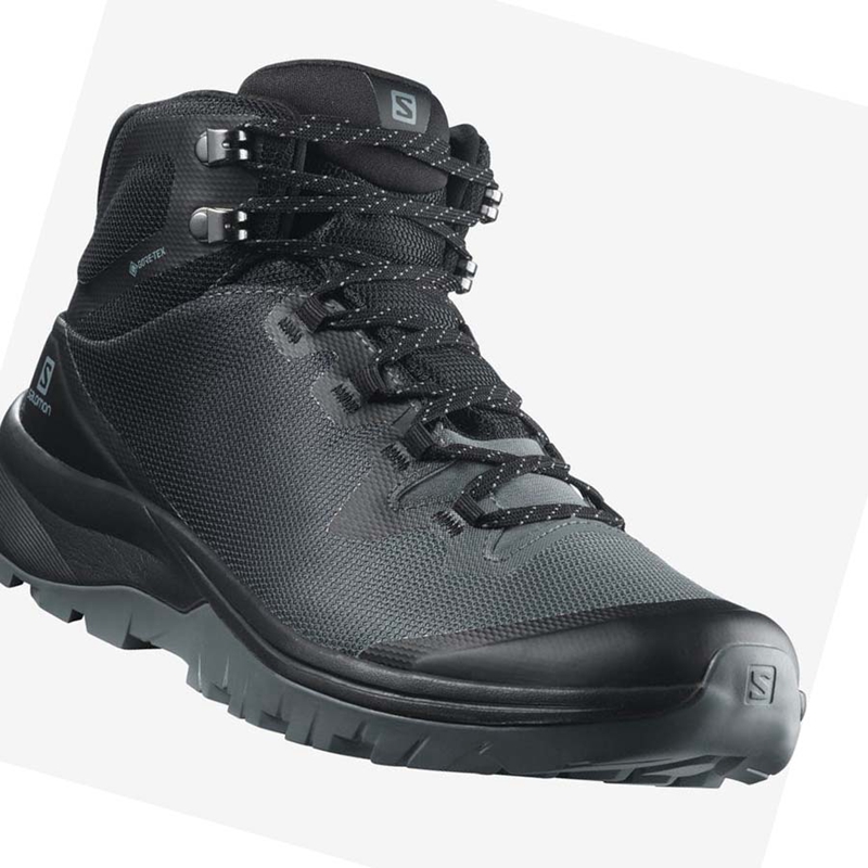 Salomon WoVAYA MID GORE-TEX Wanderschuhe Damen Schwarz | YGUFBVC-92