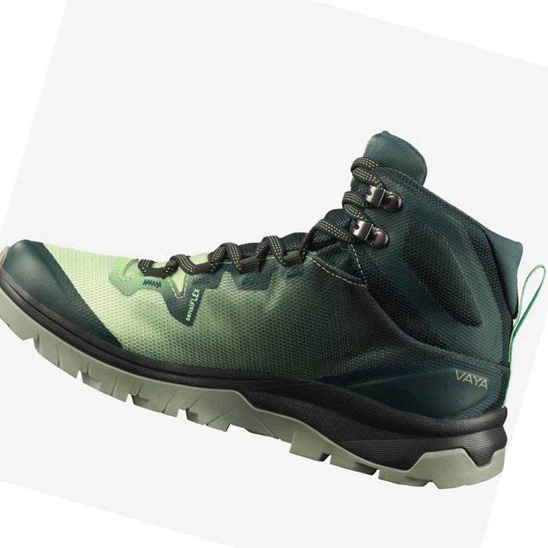 Salomon WoVAYA MID GORE-TEX Wanderschuhe Damen Grün | YSNLUKG-08