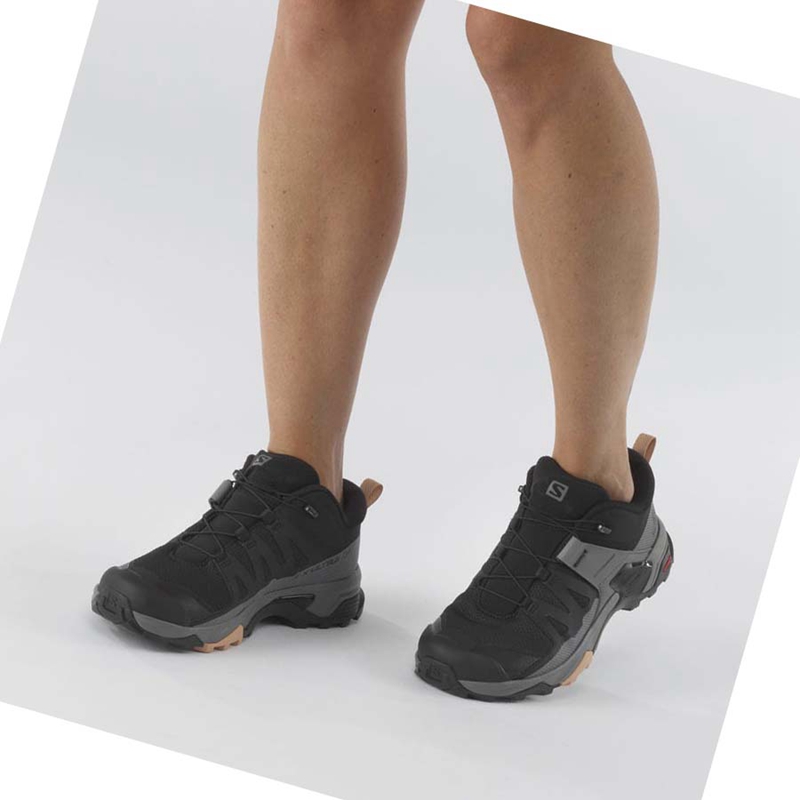 Salomon WoX ULTRA 4 Wanderschuhe Damen Schwarz | DLEXQAR-58