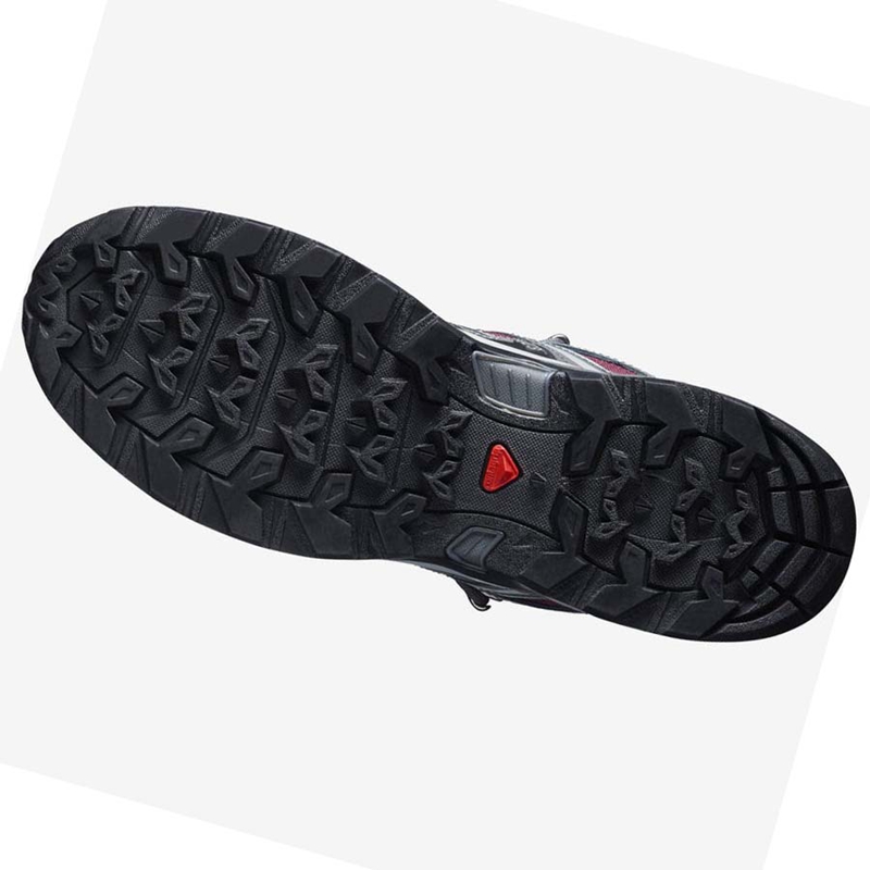 Salomon WoX ULTRA PIONEER MID CLIMASALOMON™ WATERPROOF Wanderschuhe Damen Rot | KPWTHUE-74