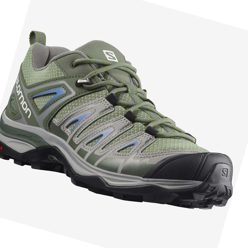 Salomon WoX ULTRA PIONEER Wanderschuhe Damen Grün Grau | EURWYKH-39