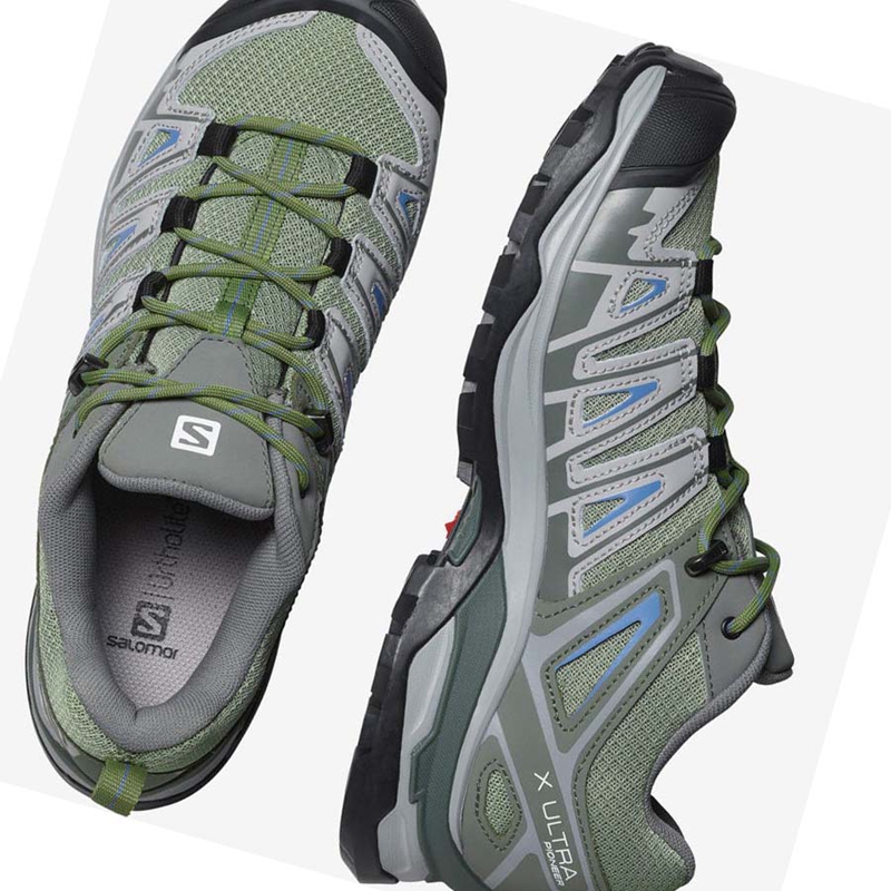 Salomon WoX ULTRA PIONEER Wanderschuhe Damen Grün Grau | EURWYKH-39