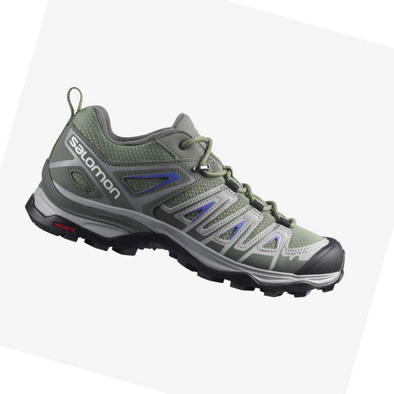 Salomon WoX ULTRA PIONEER Wanderschuhe Damen Grün Grau | EURWYKH-39