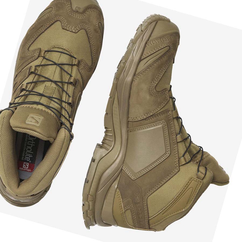 Salomon XA FORCES MID Stiefel Damen Braun | MQCIVGU-86