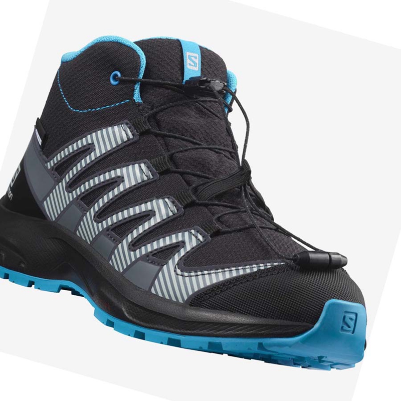 Salomon XA PRO V8 MID CLIMASALOMON™ WATERPROOF Trailrunning Schuhe Kinder Schwarz | OKZIAYP-92