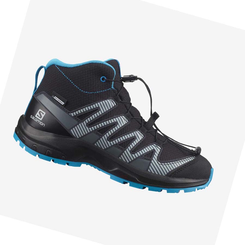 Salomon XA PRO V8 MID CLIMASALOMON™ WATERPROOF Trailrunning Schuhe Kinder Schwarz | OKZIAYP-92